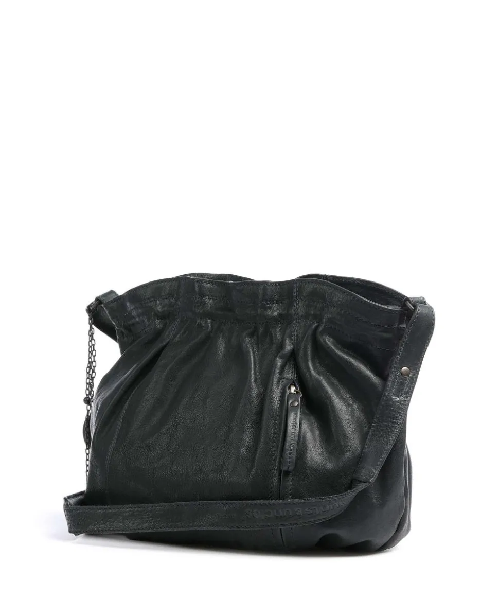 Coffee Klatsch Hannah Schultertasche genarbtes Leder dunkelgrün