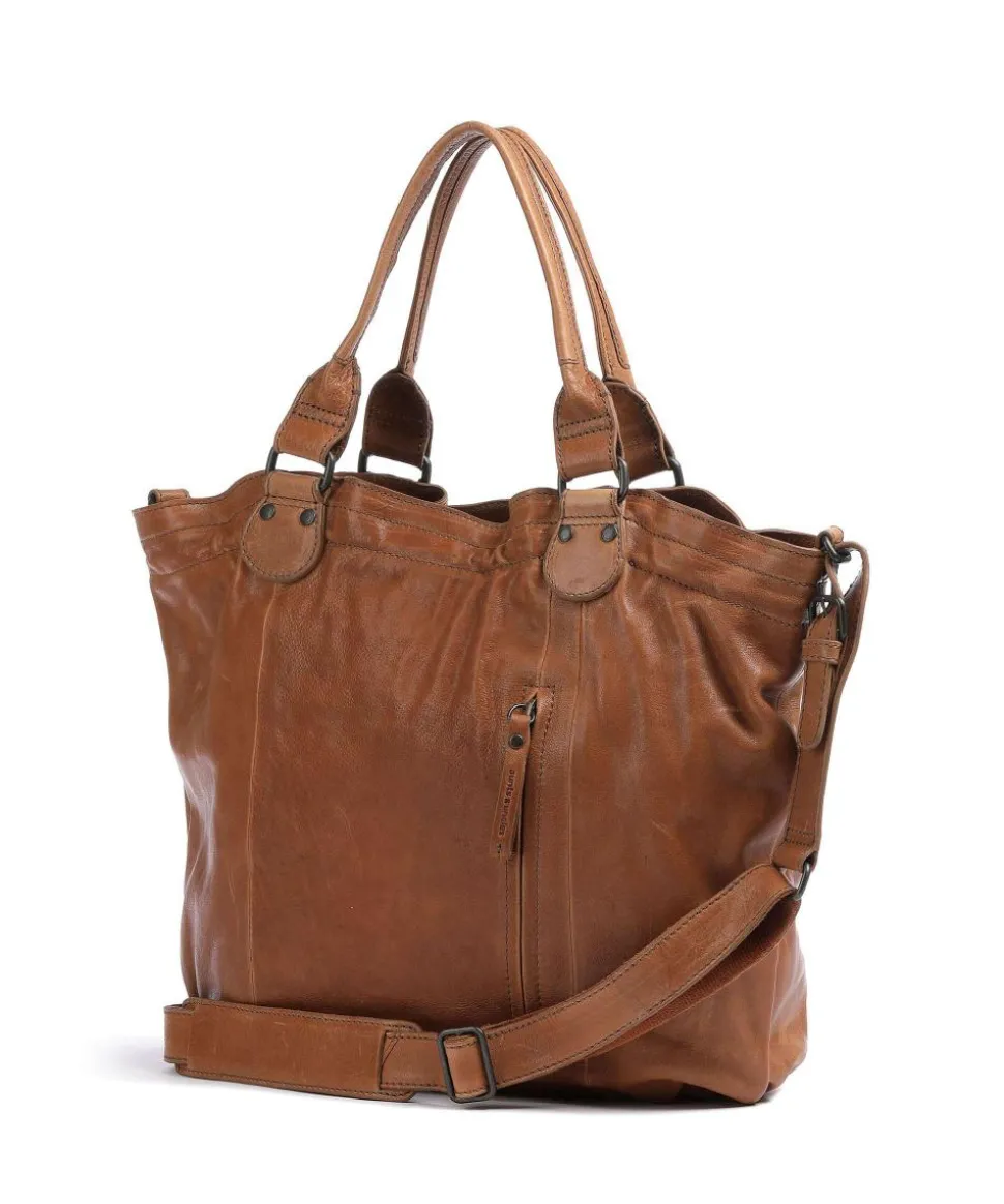 Coffee Klatsch Susan Shopper genarbtes Leder braun