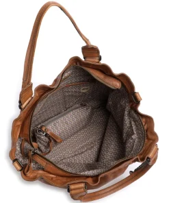 Coffee Klatsch Susan Shopper genarbtes Leder braun