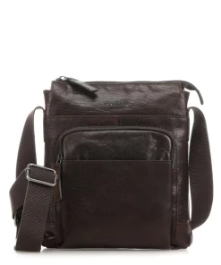 Coleman 2.0 Umhängetasche fein genarbtes Rindsleder dunkelbraun