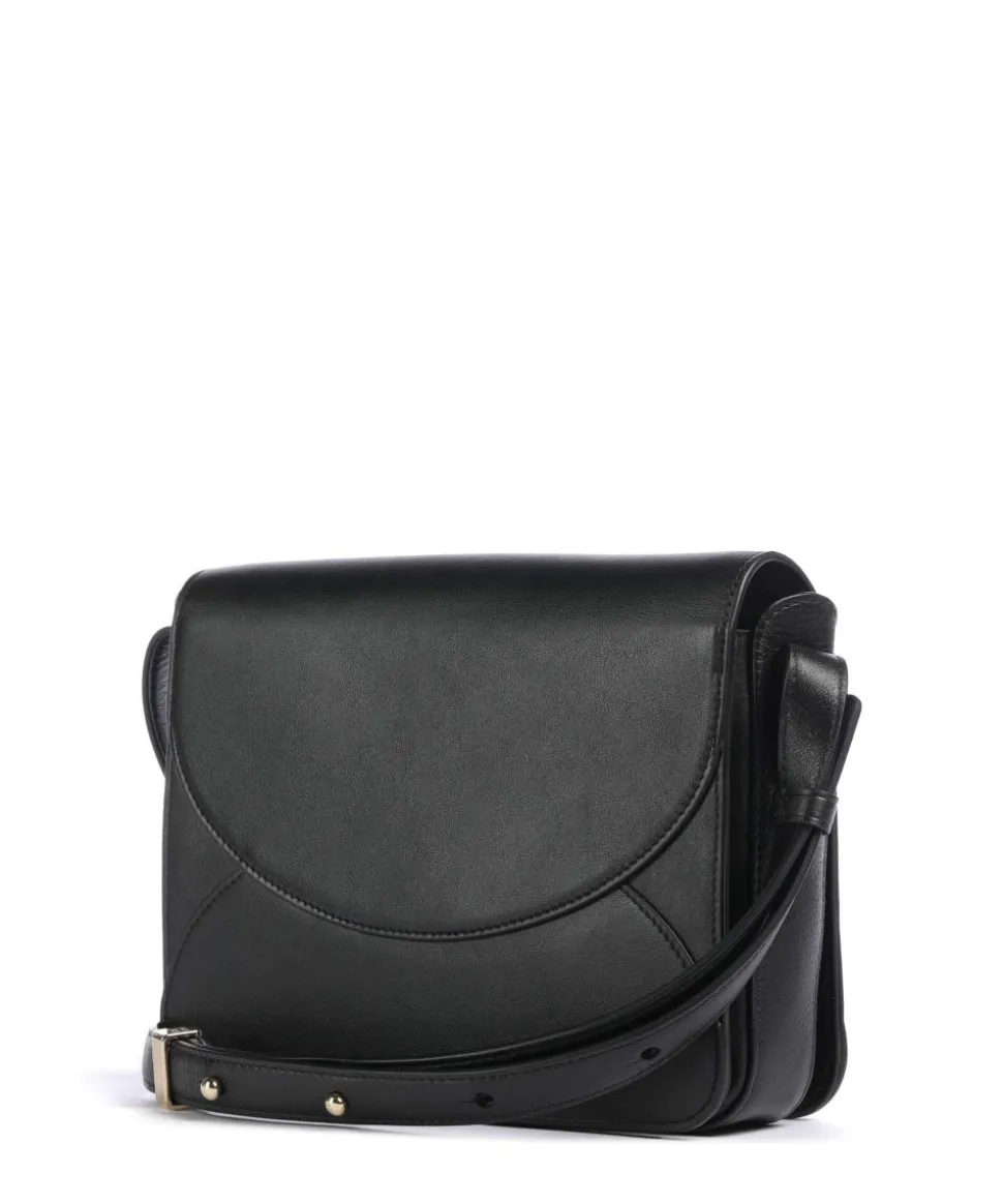 Colorful Umhängetasche fein genarbtes Leder schwarz