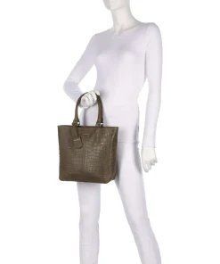 Cool Colbie Handtasche geprägtes Leder olivgrün