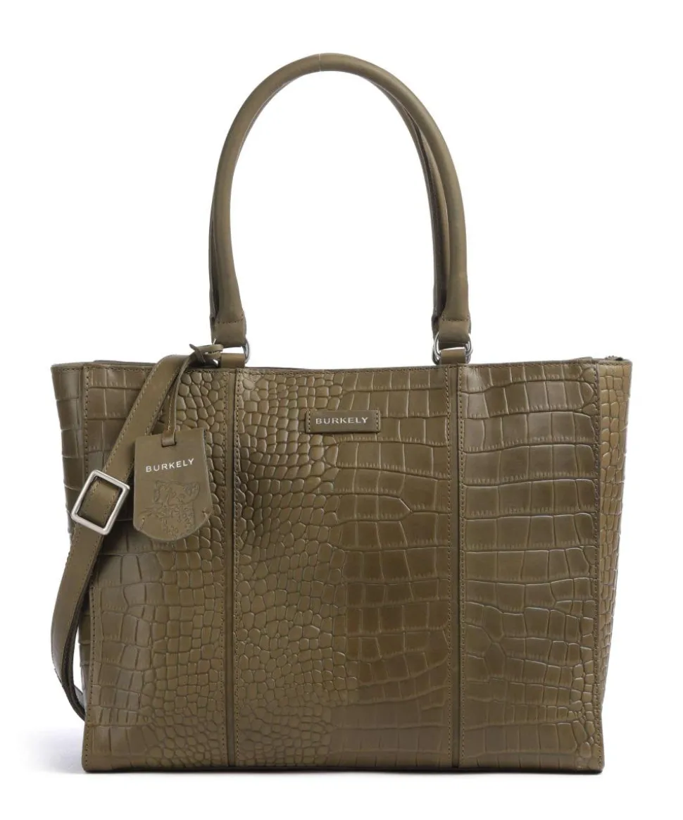 Cool Colbie Shopper 14″ geprägtes Leder olivgrün