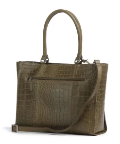 Cool Colbie Shopper 14″ geprägtes Leder olivgrün