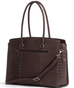 Cool Colbie Shopper 15″ geprägtes Leder dunkelbraun