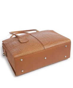 Cool Colbie Shopper 15″ geprägtes Leder cognac