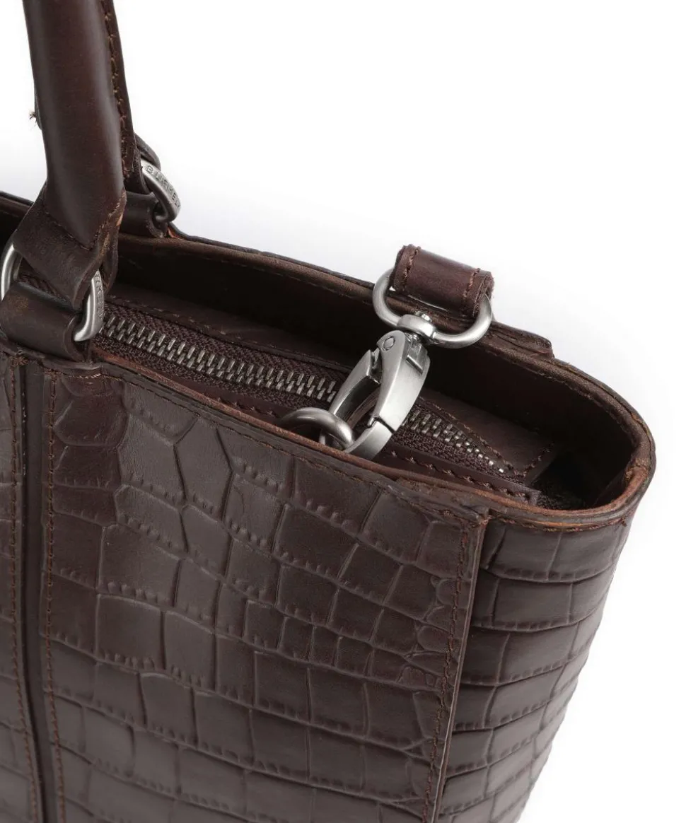 Cool Colbie Shopper 14″ geprägtes Leder dunkelbraun