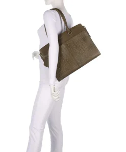 Cool Colbie Shopper 15″ geprägtes Leder olivgrün