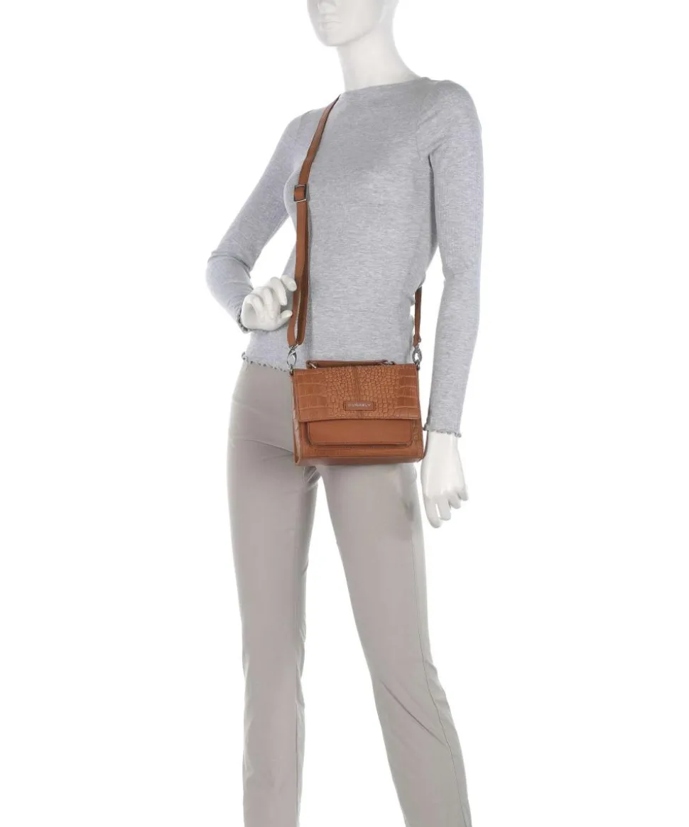 Cool Colbie Umhängetasche geprägtes Leder cognac