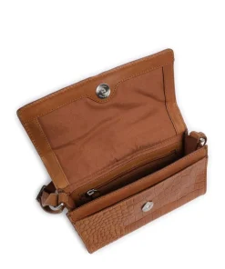 Cool Colbie Umhängetasche geprägtes Leder cognac