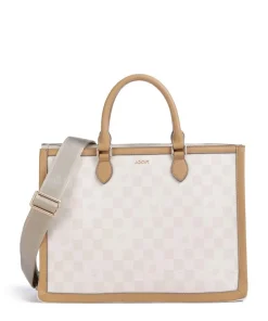 Cortina Piazza Handtasche Lederimitat elfenbein