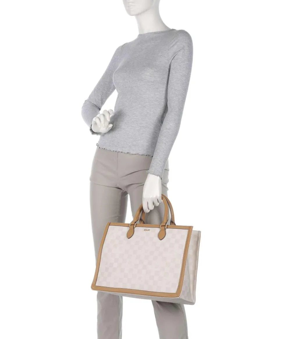 Cortina Piazza Handtasche Lederimitat elfenbein