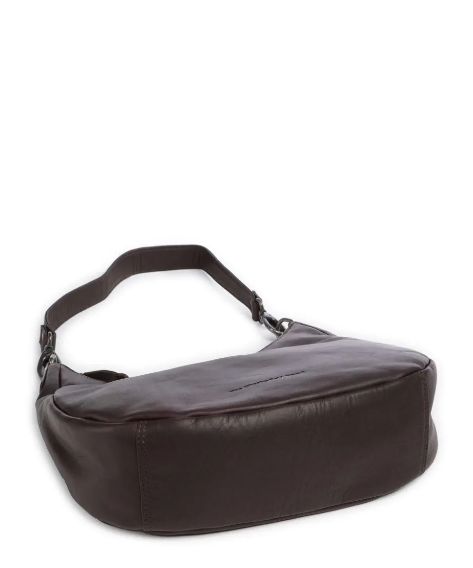 Cow Wax Pull Up Alexandria Schultertasche Pull-Up Rindsleder dunkelbraun