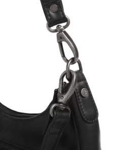 Cow Wax Pull Up Alexandria Schultertasche Pull-Up Rindsleder schwarz