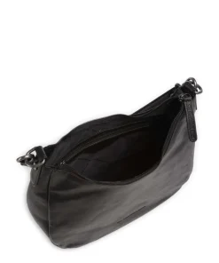 Cow Wax Pull Up Alexandria Schultertasche Pull-Up Rindsleder schwarz