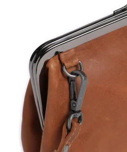 Cow Wax Pull Up Andrade Schultertasche Pull-Up Rindsleder cognac