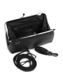 Cow Wax Pull Up Andrade Schultertasche Pull-Up Rindsleder schwarz