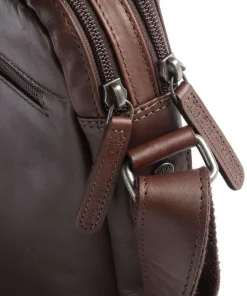 Cow Wax Pull Up Arnhem Umhängetasche fein genarbtes Leder dunkelbraun