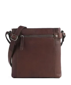 Cow Wax Pull Up Brandis Umhängetasche Pull-Up Rindsleder dunkelbraun