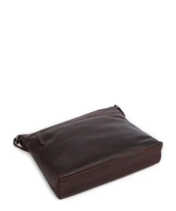 Cow Wax Pull Up Cartagena Umhängetasche Rindsleder dunkelbraun