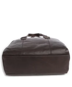 Cow Wax Pull Up Dover Handtasche fein genarbtes Leder dunkelbraun