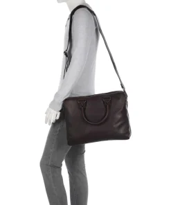 Cow Wax Pull Up Fabian Aktentasche 15″ Rindsleder dunkelbraun