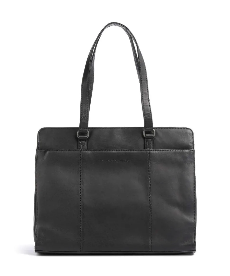 Cow Wax Pull Up Fidenza Shopper 15″ Pull-Up Rindsleder schwarz