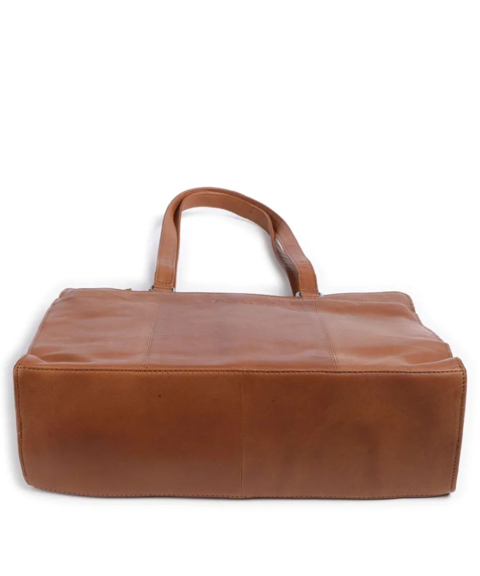 Cow Wax Pull Up Fidenza Shopper 15″ Pull-Up Rindsleder cognac