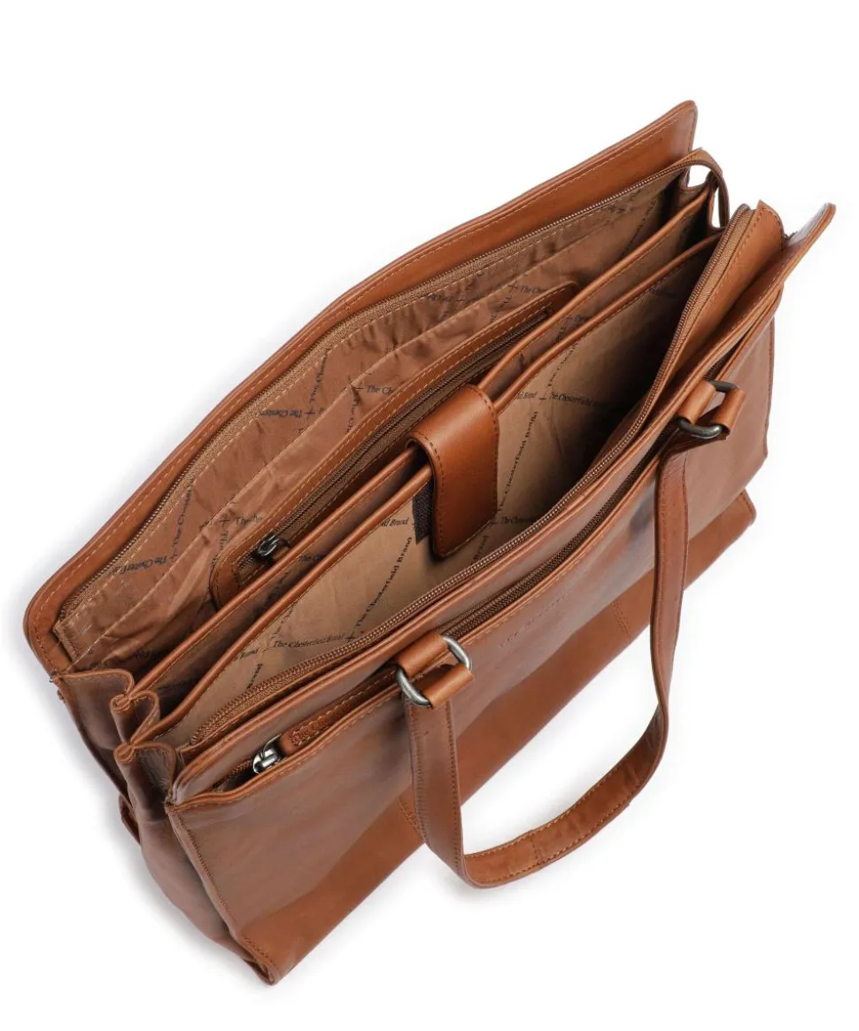 Cow Wax Pull Up Fidenza Shopper 15″ Pull-Up Rindsleder cognac