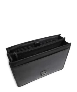 Cow Wax Pull Up Glenwood Aktentasche 17″ Rindsleder schwarz