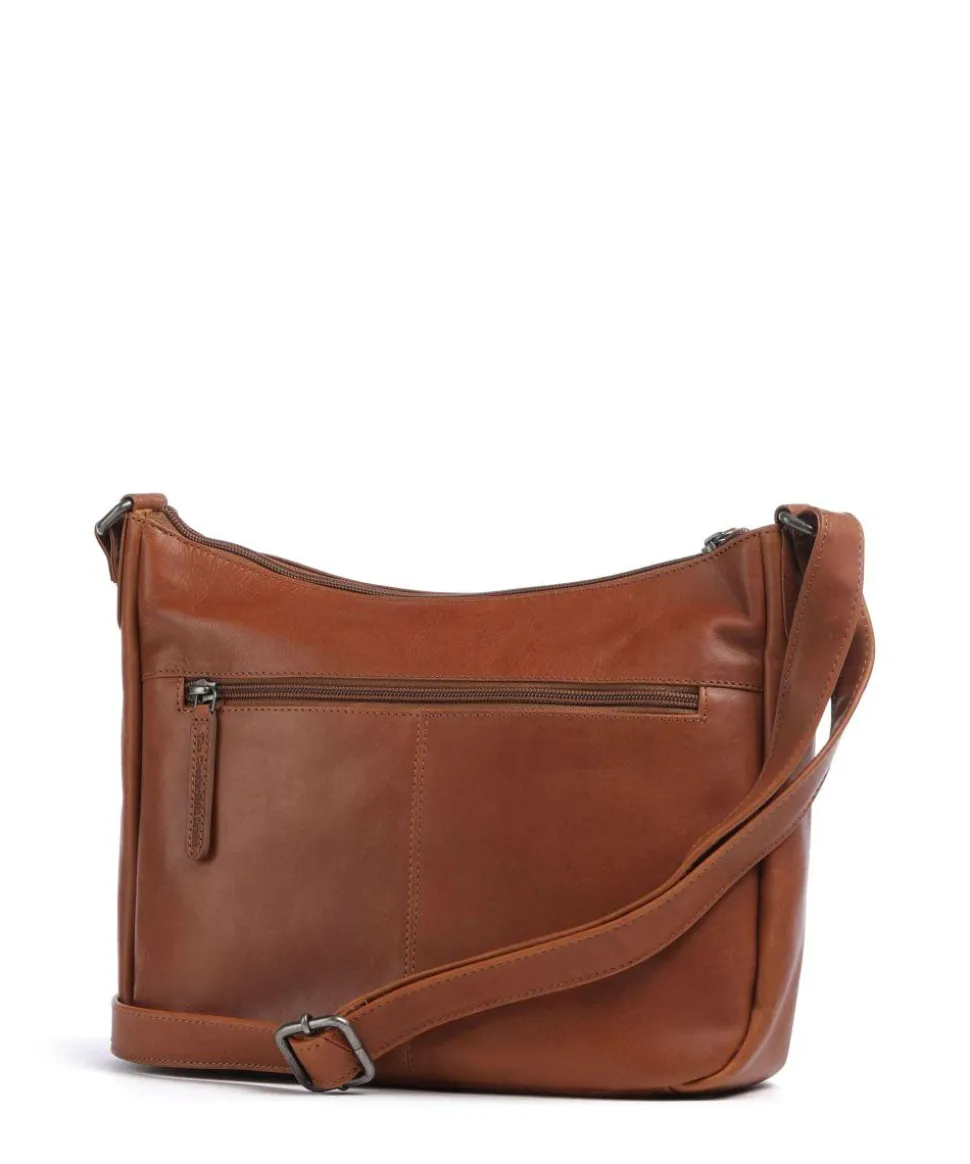 Cow Wax Pull Up Loraine Umhängetasche Rindsleder cognac