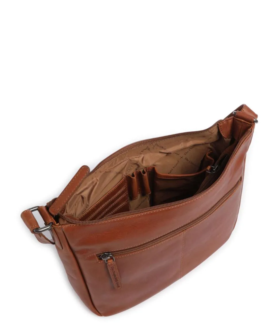 Cow Wax Pull Up Loraine Umhängetasche Rindsleder cognac