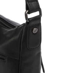 Cow Wax Pull Up Loraine Umhängetasche Rindsleder schwarz