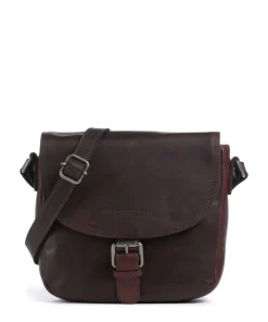 Cow Wax Pull Up Lucian Umhängetasche Rindsleder dunkelbraun