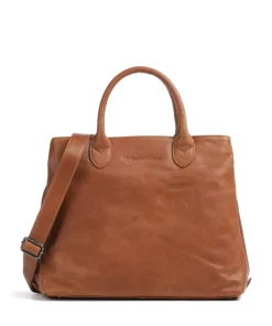 Cow Wax Pull Up Passau Handtasche 10″ Pull-Up Rindsleder cognac