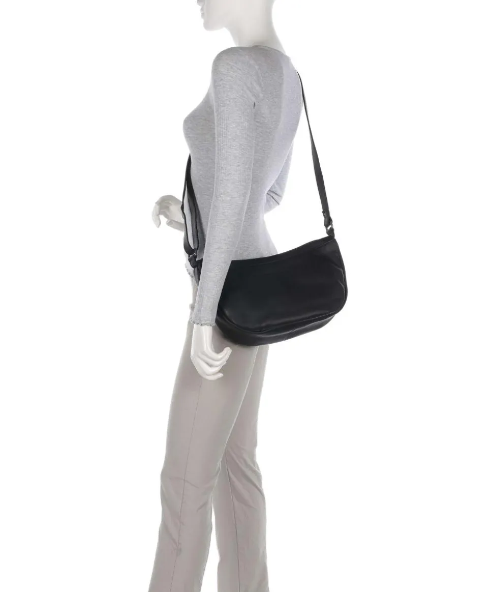 Cow Wax Pull Up Piemonte Umhängetasche Pull-Up Rindsleder schwarz