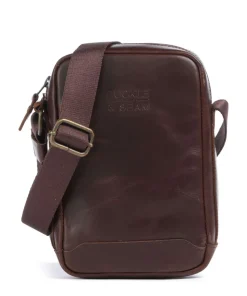 Crazy Horse Runner Umhängetasche fein genarbtes Rindsleder dunkelbraun