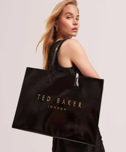 Crikon Shopper Lederimitat schwarz