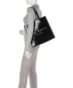 Crinkon Shopper Lederimitat schwarz