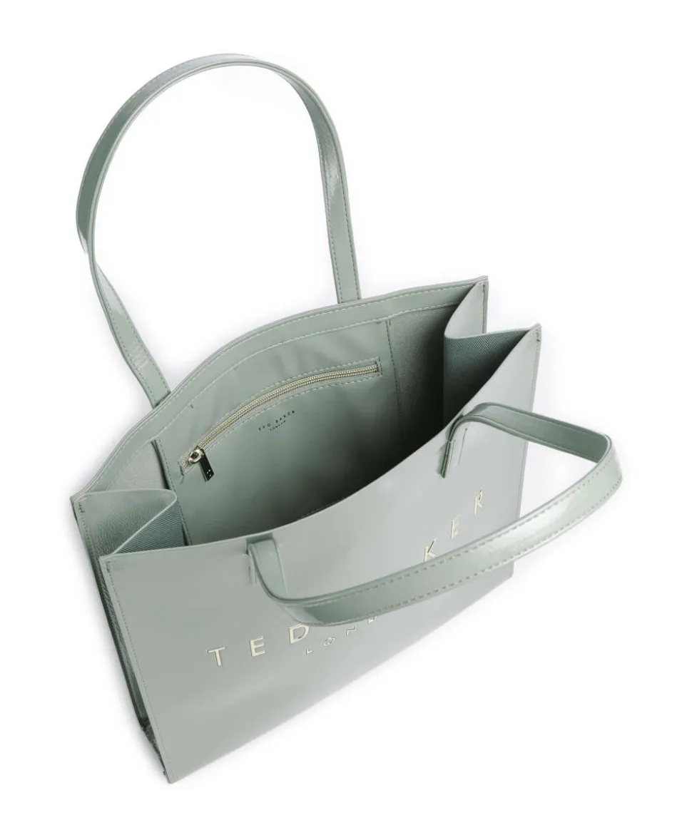 Crinkon Shopper Lederimitat graugrün