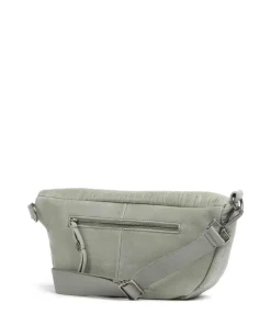 Crolinchen Umhängetasche genarbtes Leder grün