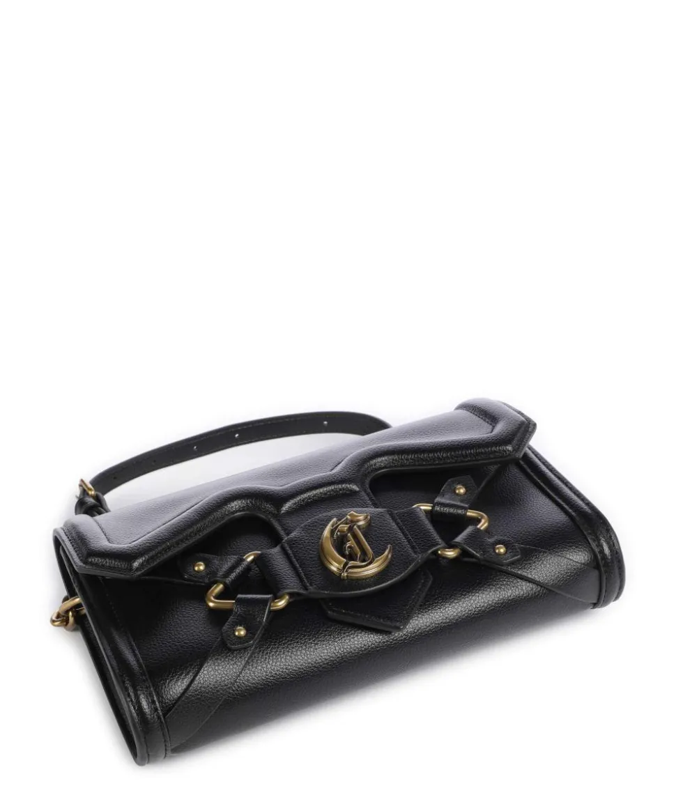 Crossed Laces Umhängetasche Lederimitat schwarz