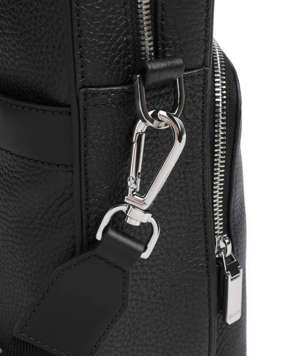 Crosstown Aktentasche 14″ genarbtes Rindsleder schwarz