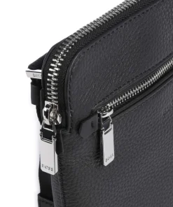 Crosstown Umhängetasche genarbtes Rindsleder schwarz