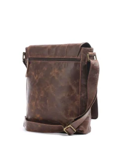 Crunchy L Umhängetasche Büffelleder braun