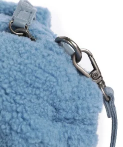 Cuddle Schultertasche Kunstfell hellblau