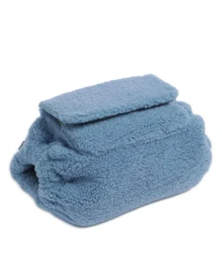 Cuddle Schultertasche Kunstfell hellblau