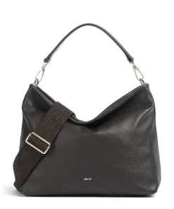 Dalia Kaia Beuteltasche genarbtes Leder dunkelbraun