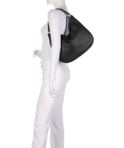 Dalia Mia Beuteltasche genarbtes Leder schwarz