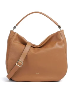 Dalia Mia Beuteltasche genarbtes Leder braun